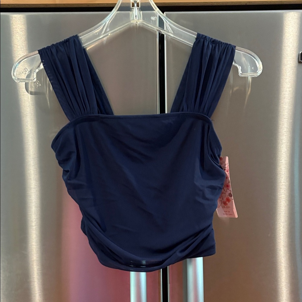 Elegant Navy Blue Women's Top NWT